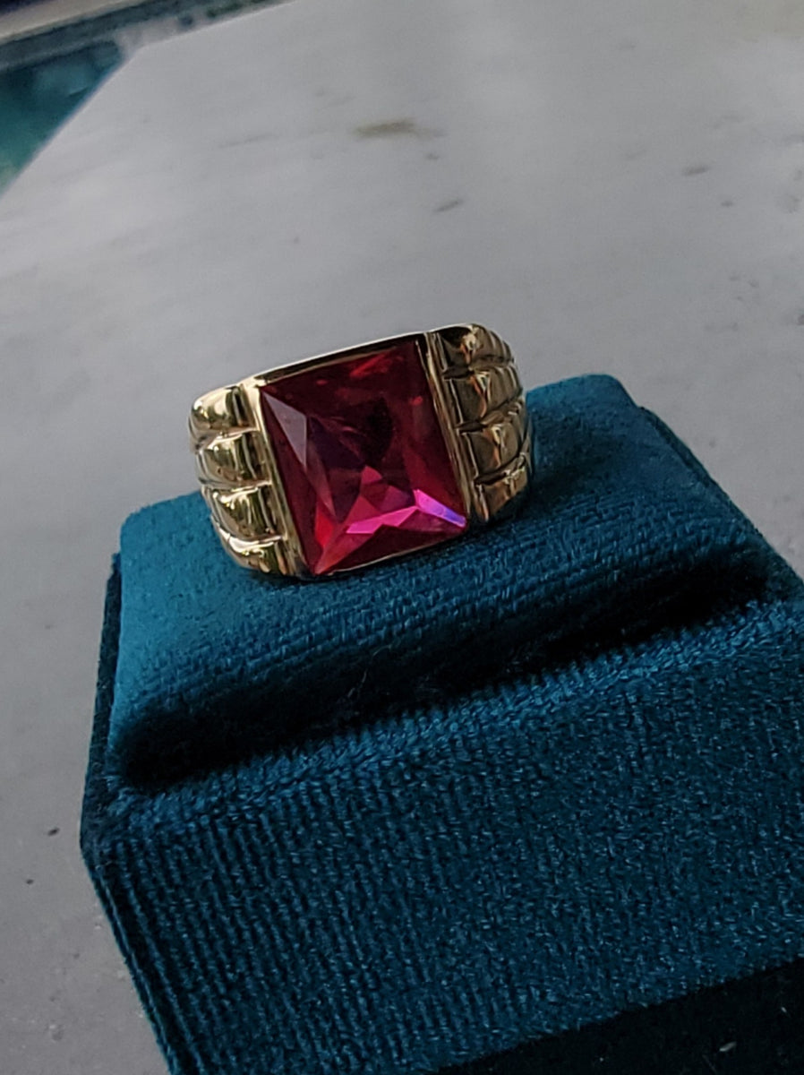 Mens ruby rings on sale antique