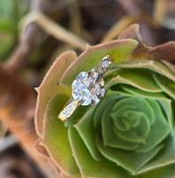 Platinum and 18ct two tone Edwardian old mine cut diamond engagement ring