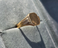 18ct gold estate signet ring - hallmarks - 1902