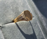 18ct gold estate signet ring - hallmarks - 1902