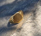 18ct gold estate signet ring - hallmarks - 1902