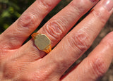 18ct gold estate signet ring - hallmarks - 1902