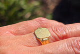 18ct gold estate signet ring - hallmarks - 1902