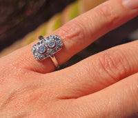 14k diamond Art Deco filigree diamond estate ring