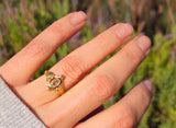 14k gold Nouveau- Edwardian rose diamond antique engagement wedding ring