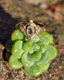 14k gold Nouveau- Edwardian rose diamond antique engagement wedding ring