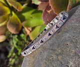 platinum Art Deco c.20's diamond and blue sapphire antique tennis bracelet