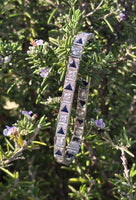 platinum Art Deco c.20's diamond and blue sapphire antique tennis bracelet