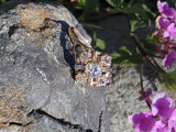 10k Victorian 5 old mine cut diamond antique ring